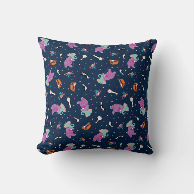 Mary Poppins | All Mixed Up Pattern Throw Pillow (Front)