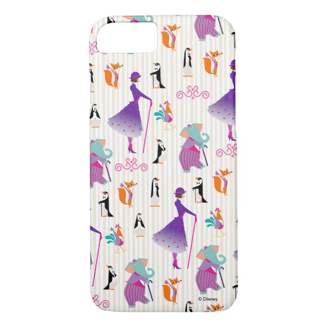 Mary Poppins & Friends Striped Pattern Case-Mate iPhone Case (Back)