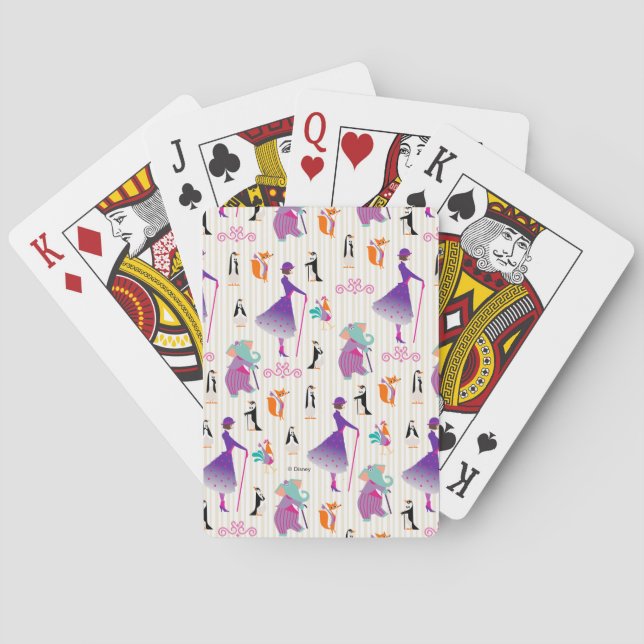Mary Poppins & Friends Striped Pattern Playing Cards (Back)