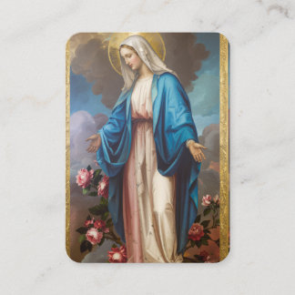 Mary Prayer Card Catholic Memorial Prayer Card
