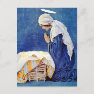 Mary Praying And Baby Jesus Postcard