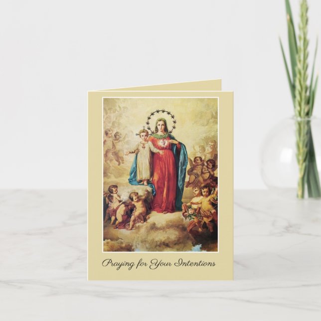 Mary Queen of Heaven Angels Card (Front)