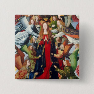 Mary, Queen of Heaven, c. 1485- 1500 2 Inch Square Button