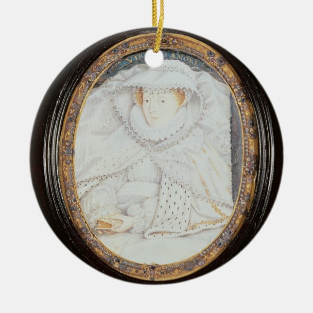 Mary Queen of Scots (1542-87) as a Widow Ceramic Ornament (Front)