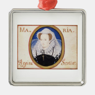 Mary Queen of Scots (1542-87) (gouache on vellum) Metal Ornament