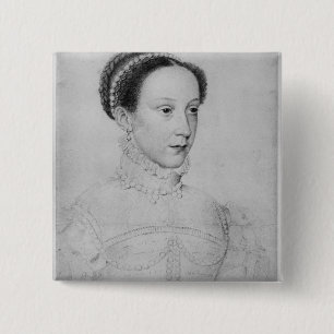 Mary Queen of Scots, 1559 2 Inch Square Button