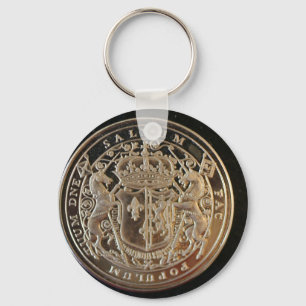 MARY QUEEN OF SCOTS ANCIENT COIN KEYCHAIN