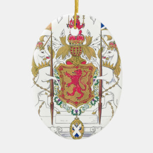MARY QUEEN OF SCOTS COURT OF ARMS CERAMIC ORNAMENT
