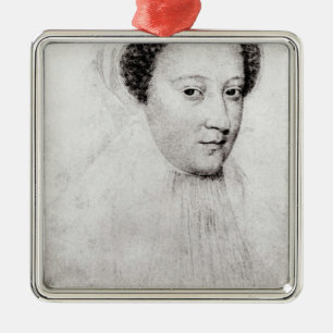 Mary, Queen of Scots in white mourning, 1560 Metal Ornament