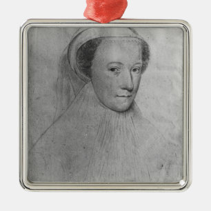 Mary, Queen of Scots  in white mourning, 1560 Metal Ornament