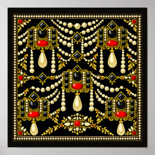 Mary Queen of Scots Jewells Inspired Design  Poster