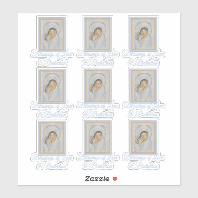 Mary’s Mantle Vinyl Sticker Set – Blessings Love (Feuille)