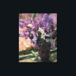 Mary Stevenson Cassatt - Lilacs in a Window 1880 Canvas Print<br><div class="desc">Lilacs in a Window 1880 by Mary Stevenson Cassatt. Great painting titled Lilacs in a Window 1880,  made by Mary Stevenson Cassatt.</div>