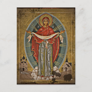 Mary the Protector Theotokos Postcard
