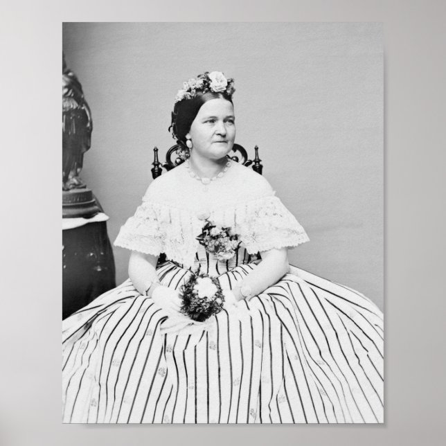 Mary Todd Lincoln Portrait - Circa 1861 Poster (Front)