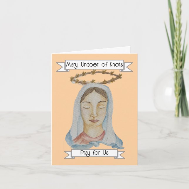 Mary, Undoer of Knots Prayer Card (Front)