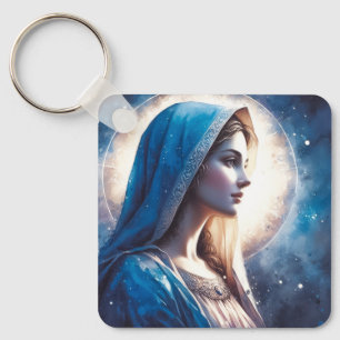 Mary Virgin Jesus Keychain