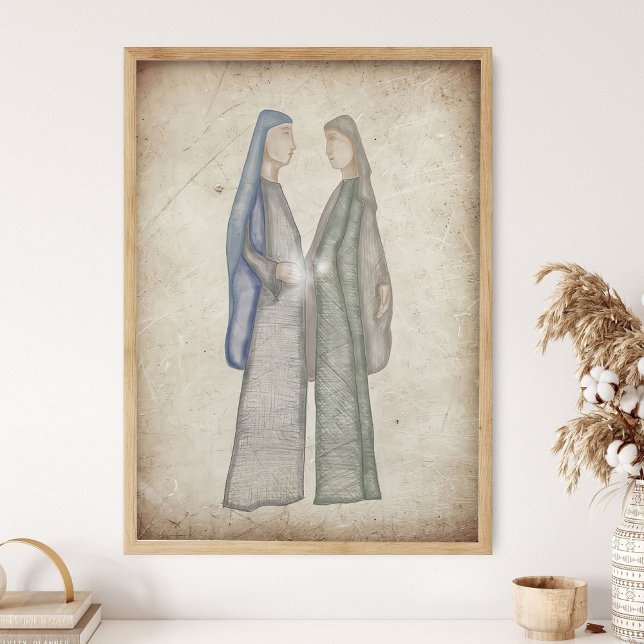 Mary visits Elizabeth_ Scripture Wall Art, Bible  Poster (Creator Uploaded)