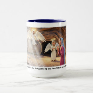 Mary visits the empty tomb an sees an Angel.       Mug