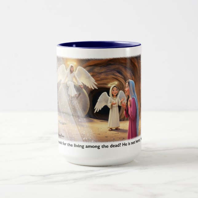 Mary visits the empty tomb an sees an Angel.       Mug (Center)