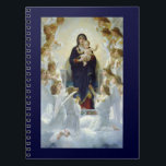 Mary with Angels - Regina Angelorum Notebook<br><div class="desc">Painting of Mary holding baby Jesus in the clouds surrounded by child-like angels. Created by William Adolphe Bourguereau 1909.</div>