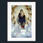 Mary with Angels - Regina Angelorum Photo Print<br><div class="desc">Painting of Mary holding baby Jesus in the clouds surrounded by child-like angels. Created by William Adolphe Bourguereau 1909.</div>