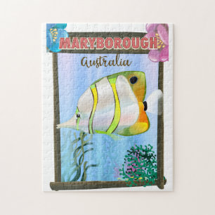 Maryborough Australia Tropical travel poster Jigsaw Puzzle