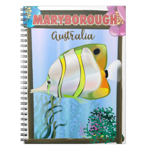 Maryborough Australia Tropical travel poster Notebook