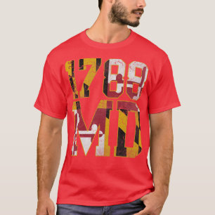 Maryland 1788 Flag Vintage Fade T-Shirt
