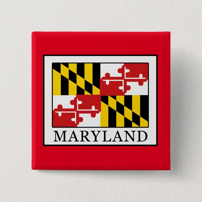 Maryland 2 Inch Square Button (Front)