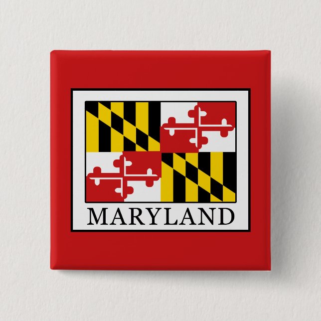 Maryland 2 Inch Square Button (Front)