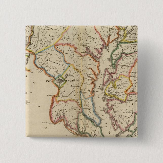 Maryland 4 2 inch square button (Front)