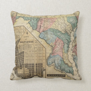 Maryland 8 throw pillow