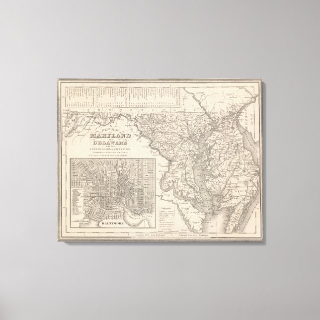 Maryland and Delaware 2 Canvas Print (Front)