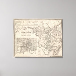 Maryland and Delaware 2 Canvas Print