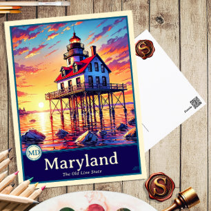 Maryland   Anime Style Cel Shaded Postcard