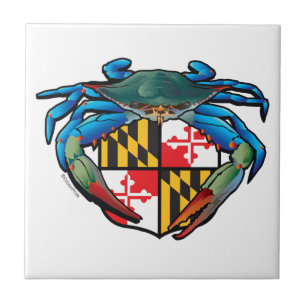 Maryland Blue Crab Crest Tile