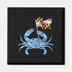 Maryland Blue Crab Flag Of Maryland Family Vacatio Magnet
