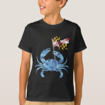 Maryland Blue Crab Flag Of Maryland Family Vacatio T-Shirt<br><div class="desc">Maryland Blue Crab Flag Of Maryland Family Vacation Camping</div>
