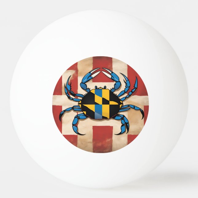 Maryland Blue Crab Ping Pong Ball (Front)