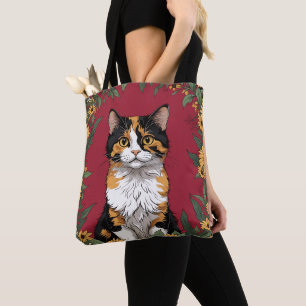 Maryland Calico Cat And Black Eyed Susan Flowers 4 Tote Bag