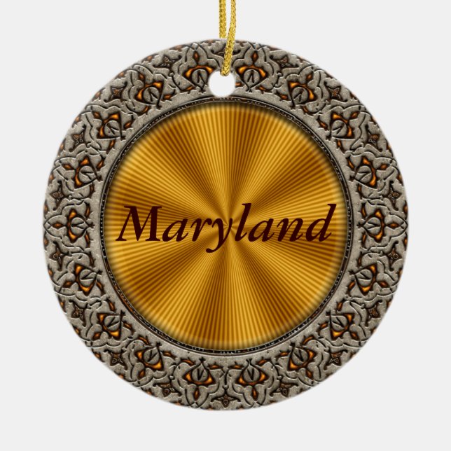 Maryland Ceramic Ornament (Front)