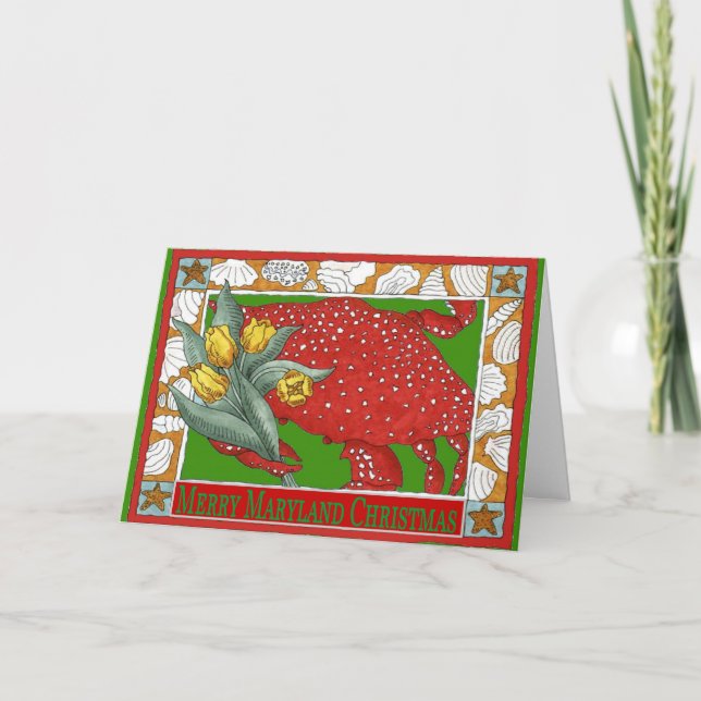 Maryland Christmas Crab Holiday Card (Front)