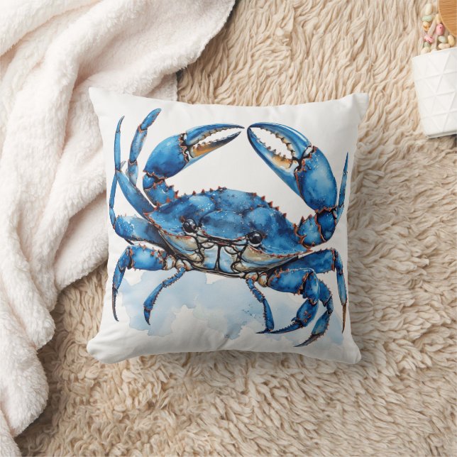 Maryland coastal blue crab throw pillow (Blanket)
