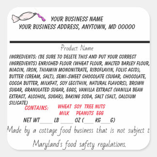Maryland Cottage Law Étiquette pour l'entreprise a