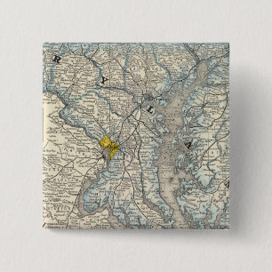 Maryland, DC, and Delaware 2 Inch Square Button