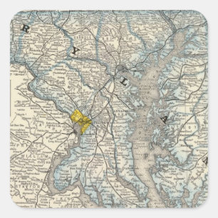 Maryland, DC, and Delaware Square Sticker