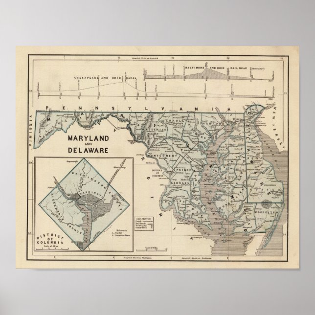 Maryland, Delaware, DC Poster (Front)