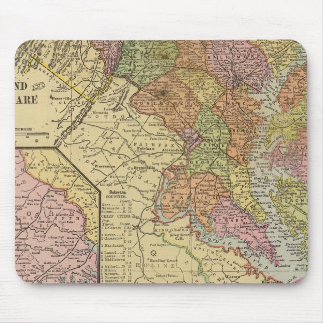 Maryland, Delaware Mouse Pad (Front)