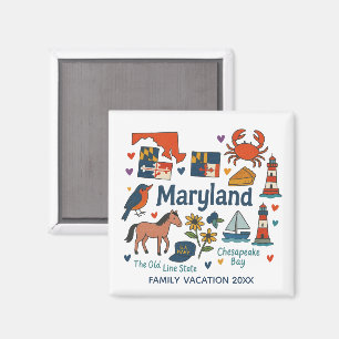 Maryland  Family Trip Keepsake Personalized Magnet